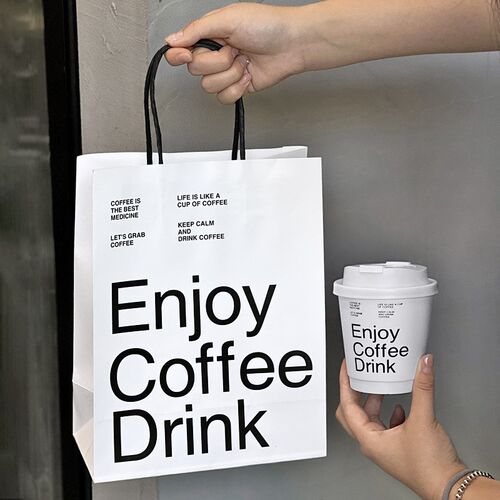 一次性咖啡杯奶茶纸杯中空加厚纸杯热饮外带打包杯商用印logo