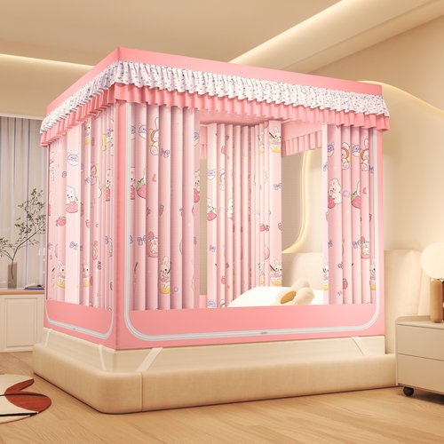 2025新款A类印花遮光帘三开门