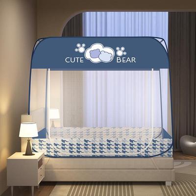 安装方加密底拉链蒙古免包蚊帐防蚊防摔全一体式可折叠顶家ZCR用