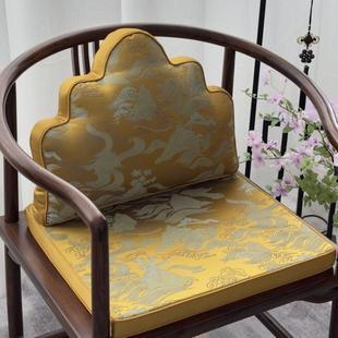 新沙中式茶椅垫椅垫海圈坐绵垫靠垫GHA防滑可拆洗靠背绑带罗汉床