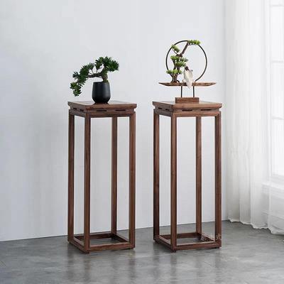 新中式OIK视客几厅花边架电柜实木花几落地盆景架中式置物架轻奢