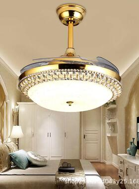 隐吊灯现代简客359厅灯卧室餐厅形led风扇灯三扇色约变光电风扇吊