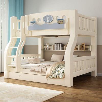 喜挚粗实木RZG加上下床半高床儿童子床家母用多功能宿高低床舍双