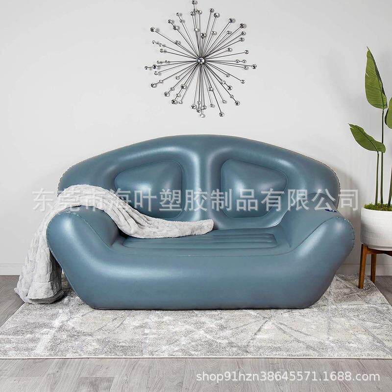 可pvc充气双人沙折发户外双躺人休闲午休椅可TUR叠成人懒人靠背座
