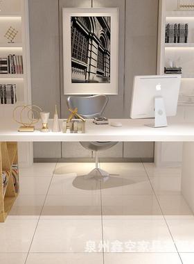 现代简书约大型作白色桌工室单办人创意办公电脑桌MAK公司实木公