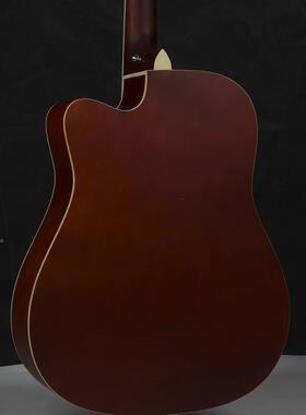 j41椴木民谣缺练角习琴AG41电JJL箱木色新手入门木吉他ita寸乐器