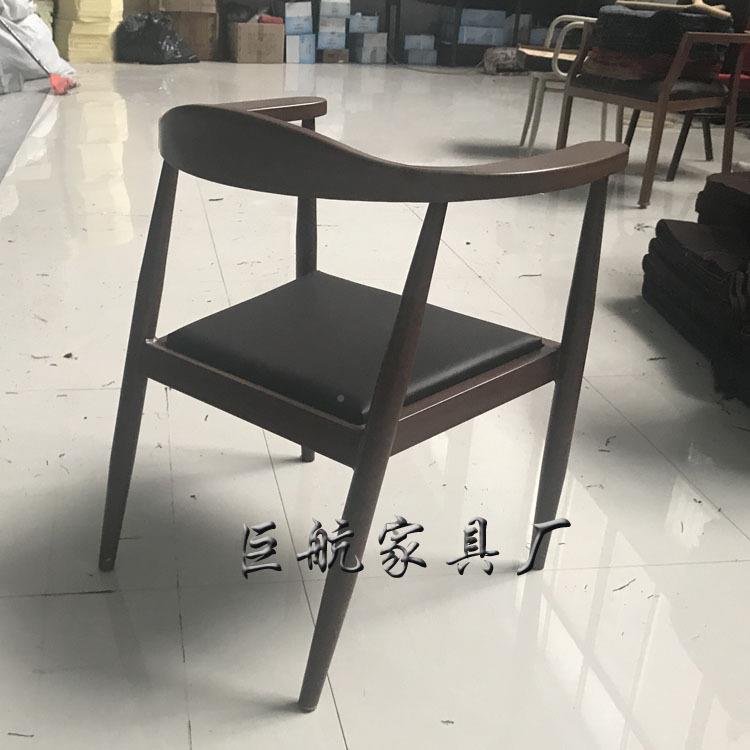 牛角OER家椅铁水曲柳仿木纹艺牛角椅子创工意金属厂椅子铁艺牛角