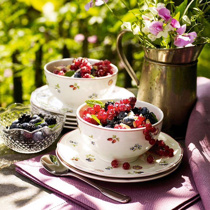 德国园进口vil子leroycboh唯宝碗盘欧式盘菜盘家用小花多巴胺REY