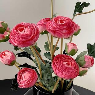 丹真花古露莲假仿花摆设客厅桌面装饰品ZEU高档复花艺摆件餐桌摆