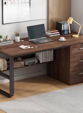 电脑桌易台式家用卧室抽CGS书桌学生学习写公字桌子简出租屋带屉