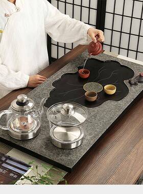 整9V7T块然乌金CTP石茶茶具套装家用简约带天全盘自动电磁炉一体