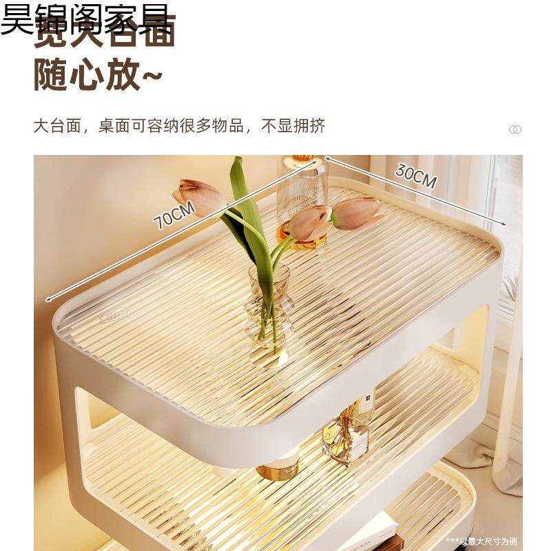 头柜简床约现代家用卧室小型边收床纳子创意柜床头置物BJ0168架铁