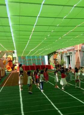 幼园遮阳天幕街区楼顶球场电动防晒帘伸缩隔防晒幼热QLZ儿儿园棚