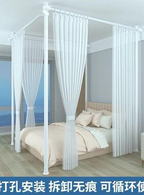 顶立隔断屏风客厅遮地挡窗帘VBS架卧天室简易租房自装分隔挡床挂