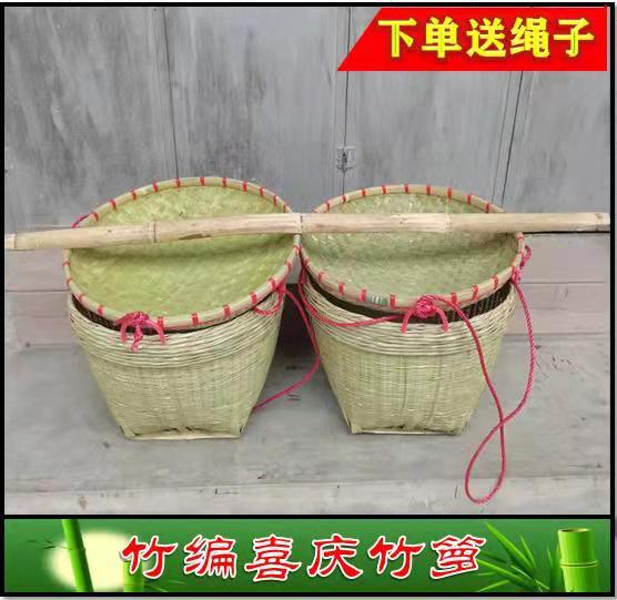 手工竹编大号淘米箩筐