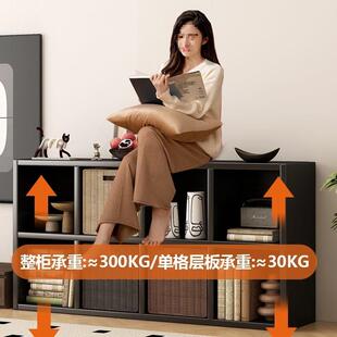 实木柜子柜卡莱克自由合简格易床头书架落JJQ地客厅置物架书中m组