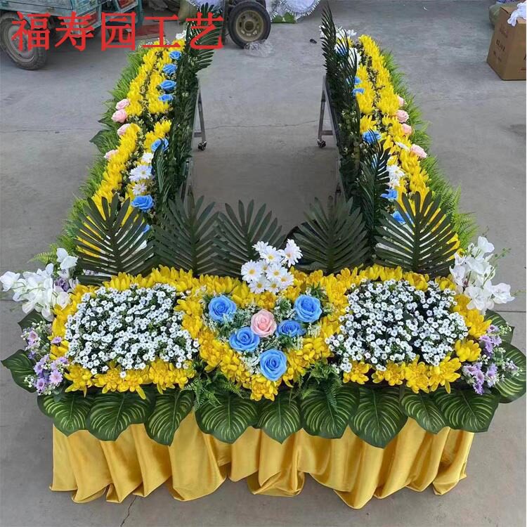仿真水晶棺围棺花不锈钢花架