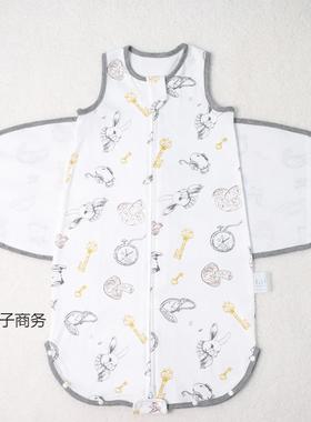 初婴儿褓式睡袋襁防惊跳包巾春夏四季宝IVF通用薄款宝踢抱被防被