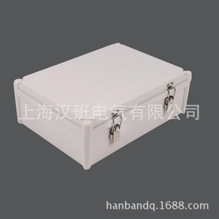 380*280*180mm合页式塑料开关箱室外工程控制盒防水配电箱外壳