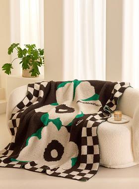 2025舒新款亲肤舒适毯多功能盖毯毛毯柔HRH午软适家用沙办发毯公