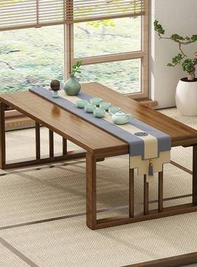 飘窗榻桌子小几日式矮桌榻米茶桌阳台叠炕桌茶家用地台折桌国UOL