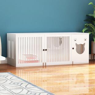 高档猫窝猫笼别墅实木华物三层家庭猫室柜四季用猫繁殖通室豪宠屋