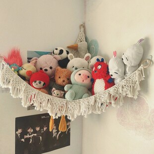 毛绒玩偶收纳挂袋娃娃公仔玩具收纳挂墙展示挂网置物收纳神器网兜