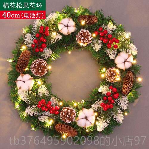 新款圣花诞环4/50/60cm诞树装饰圣0礼品创意装饰挂装饰场景布局门