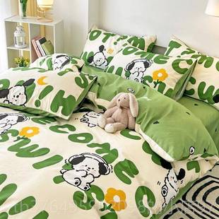 新款.全棉床上四套纯棉儿童可爱卡通孩被套床单三件男套件135床笠