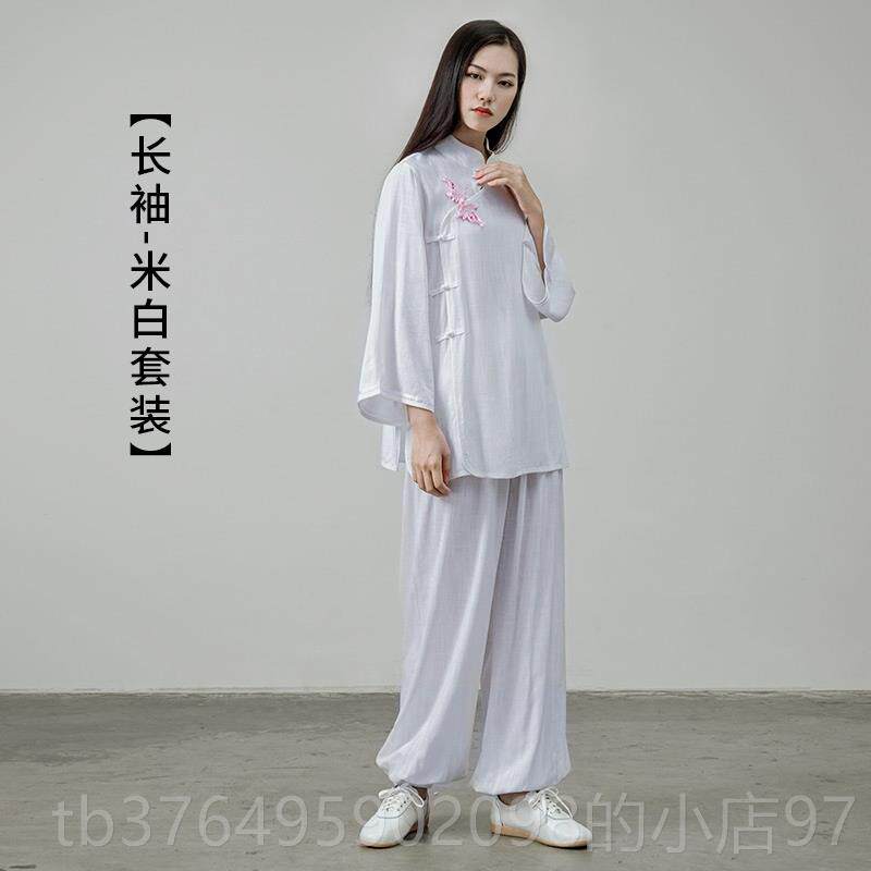新款采购产品康健雅女极套套麻装，棉，麻，，时尚刺绣太极练习装