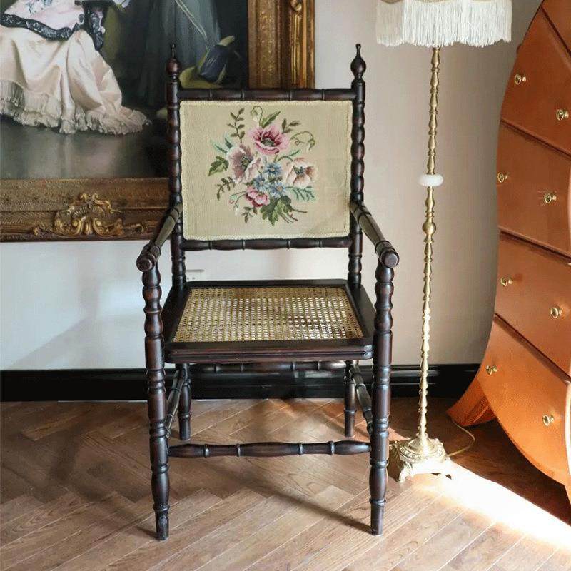 刺书绣法民式餐椅扶手EIF靠背书桌椅子房椅主人藤有编椅子复古实,鲜花速递/花卉仿真/绿植园艺,其它园艺用品,淘宝优惠券,粉丝福利购,淘宝优惠卷