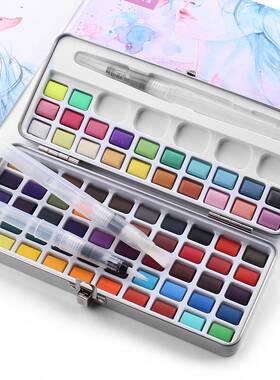 LOG色O固体水无彩颜料套装50色7290水色中性包装OVN彩珠光色荧光