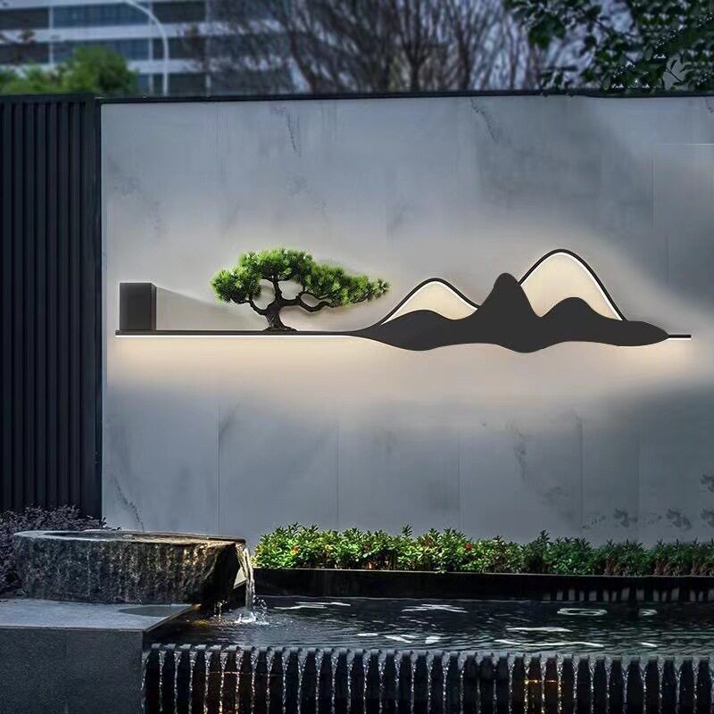 太阳能户外防水新中式壁灯
