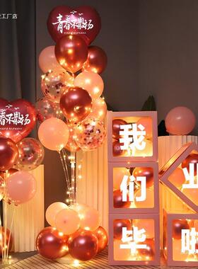 2025我们毕场了气球装饰教室典礼VPU谢师围宴会活动氛场景布置业