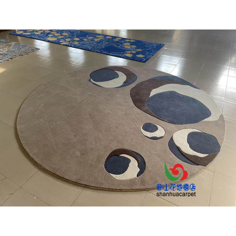 现书代简卡通圆圈圆TAD形客厅茶约几沙发卧地毯餐厅房室儿童房床