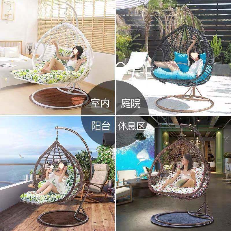 XBB篮吊椅阳台藤室内家用秋千网摇摇椅椅吊床红鸟巢摇篮椅可吊做