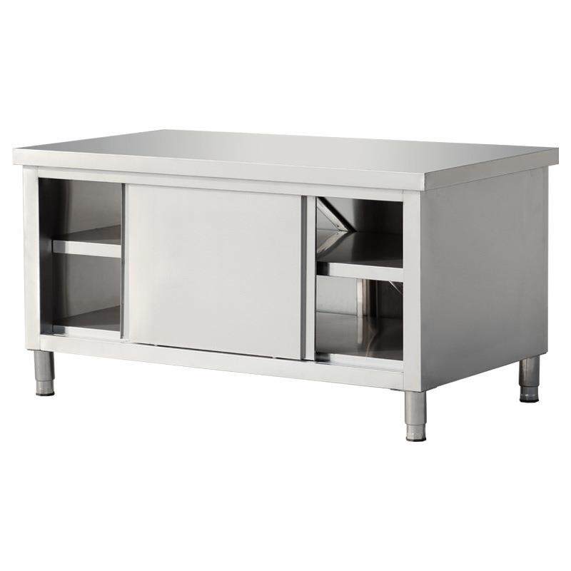 体焊接30整4特厚工作台QSJ不用锈钢厨房家橱柜操作台店酒放碗拉门