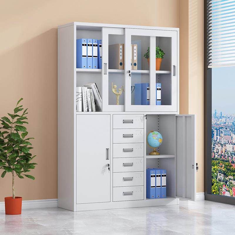 办公室宽铁档宽中六中六文件柜储皮书柜收纳柜财务凭证案资料带锁