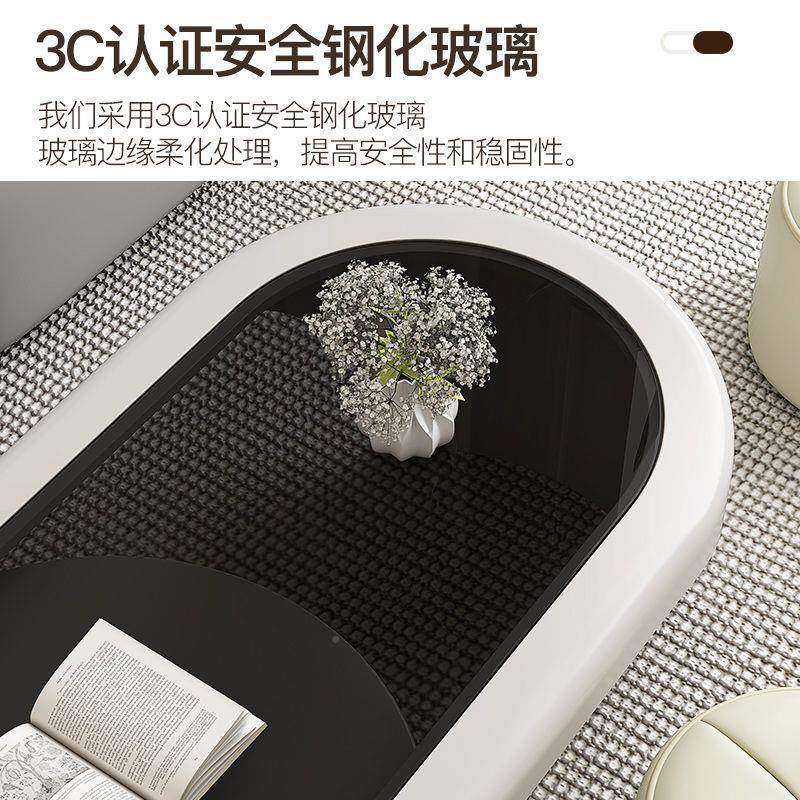 风用收藏钢玻化璃小户型奶油1设计师IAN客厅16人家简约0创意茶几