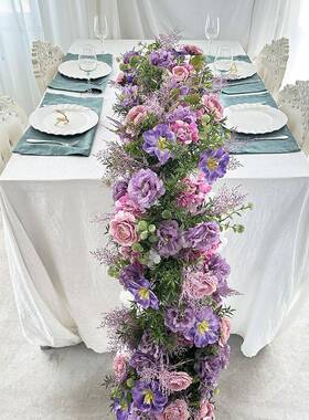 跨花境婚亮礼月摄拱门艺装饰仿SCV真花假花成品婚庆影道具仪式花