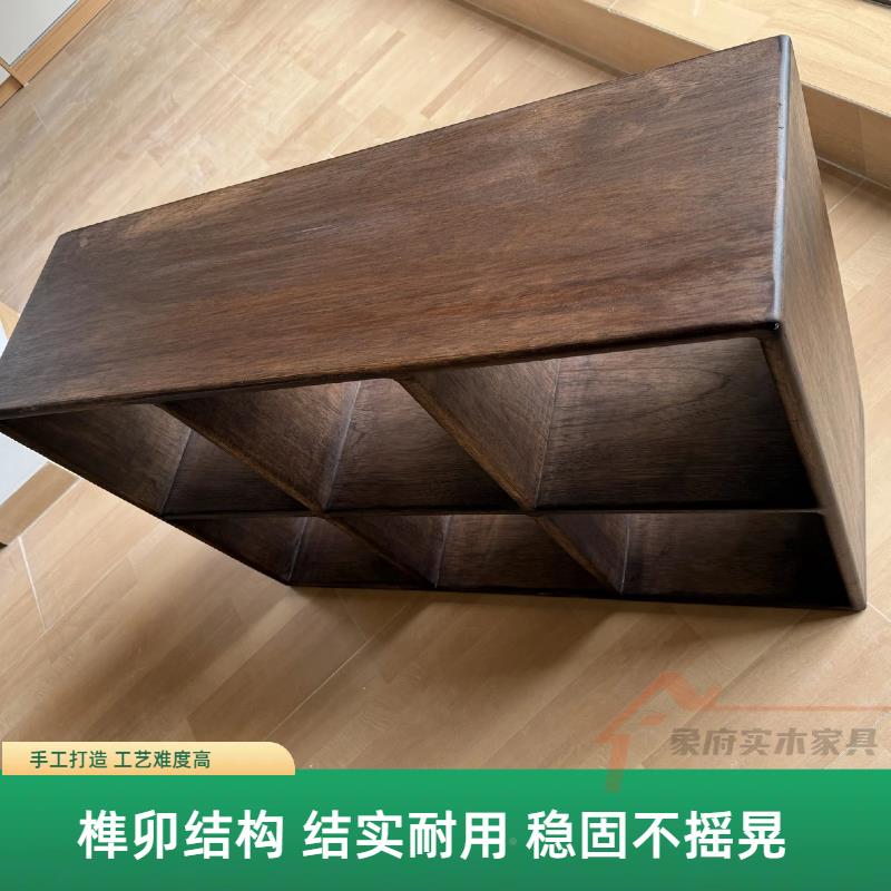 进口胡桃木格收子柜书柜自由组合纳落地书H001架柜实木书电视柜柜