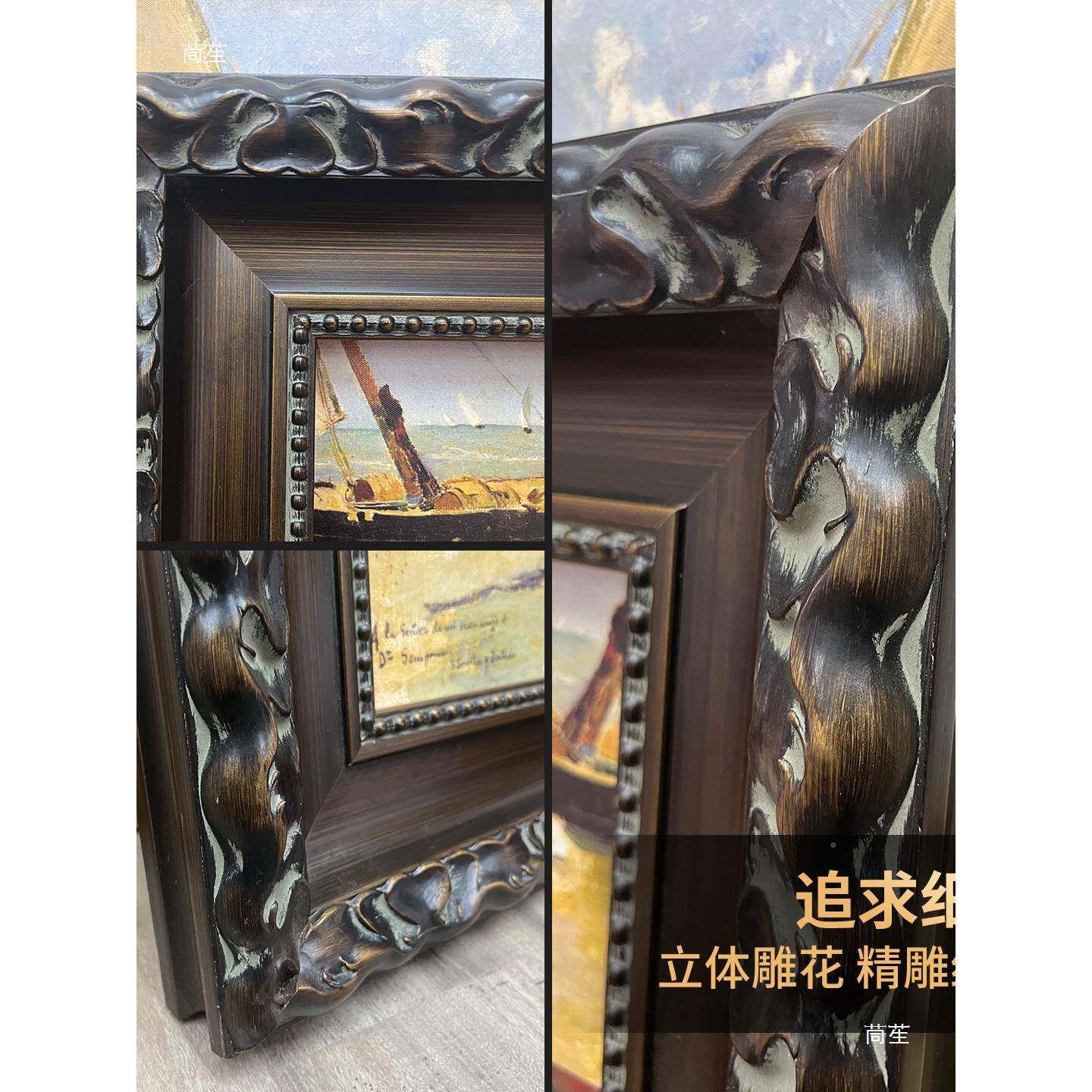 巍泊实木油画览展作品装裱画框画相表框t$*&sdhy油框画框外框