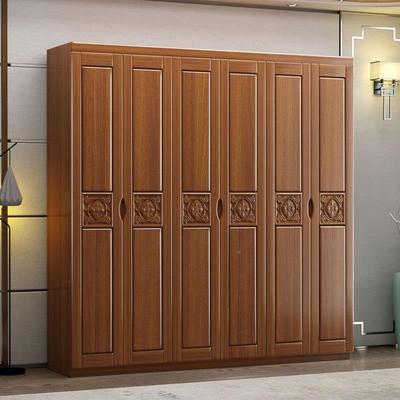 9968#木中式实衣木衣柜胡桃卧室三四五六门储橱平开门木质收纳物