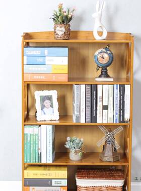 楠DPA书架置物现架代落简约小书架办公室地书柜实木多层组合收竹