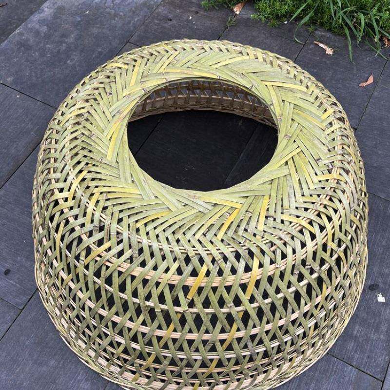 竹手工大号特厚竹编鸡DVJ鱼罩宠物罩笼目大灯家用道具加密鸡罩笼