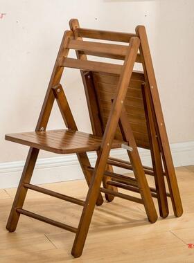 楠竹叠折叠椅子家用便携IQX靠背凳简易折餐椅大折叠椅人户外子小