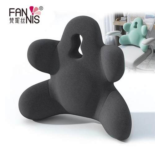 记忆棉办公腰靠腰枕靠垫座椅腰部支撑睡觉工位久坐护腰靠背垫