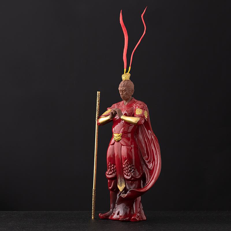 紫砂手工艺品摆件齐天大圣美猴王孙悟空家居博古架装饰品摆件