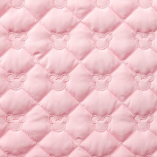 绣花面料春亚纺夹棉童装棉衣绗缝绗绣秋冬裥棉涤纶卡通格刺绣布料