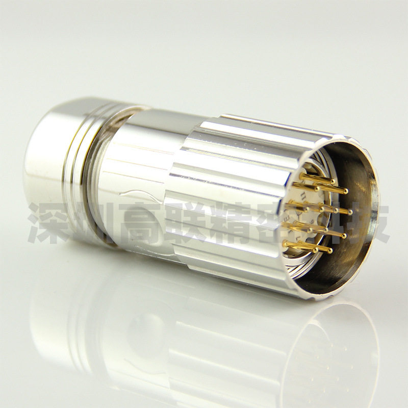 M23航空插头19芯17针16孔全铜623T编码器公母连接器6812PIN接头